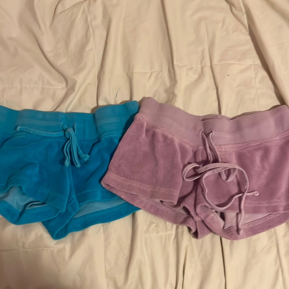 preppy blue and light purple to pack bundle of hard tail terry shorts